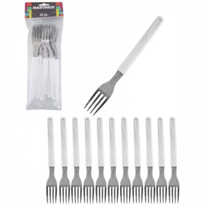 GARFO DE MESA C/12 PÇS BRANCO 61210/6/99043 MARTINOX