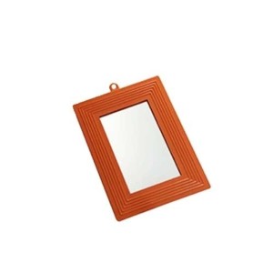 ESPELHO MOLDURA PLÁSTICA LARANJA N°12