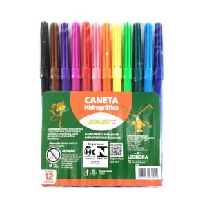 CANETA HIDROGRAFICA PCT C/12 CORES RF4517 LEO&LEO