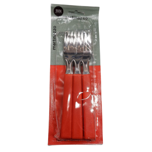 Conjunto de Garfos de Mesa 6 peças Vermelho Martinazzo Ref. 65610/8 - Elegância e Qualidade