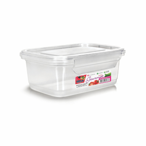 Caixa Retangular com Trava Transparente 1400ml - ERCAPLAST (Ref: 3075)